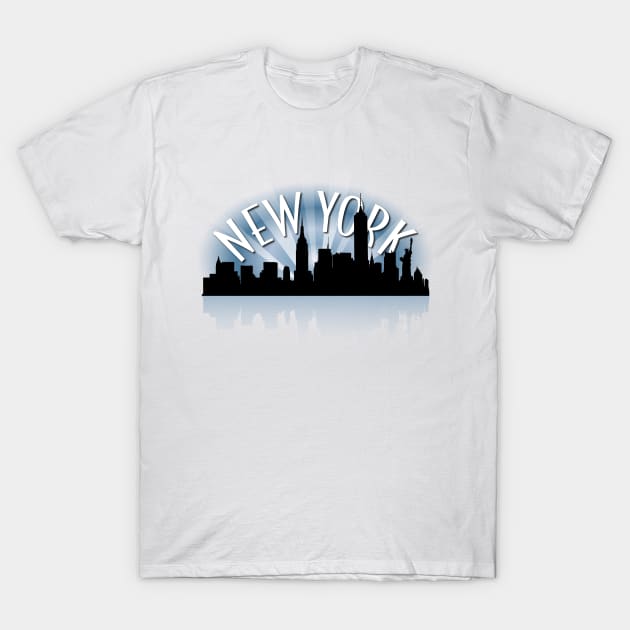 New York City Skyline T-Shirt by Art by Big Al